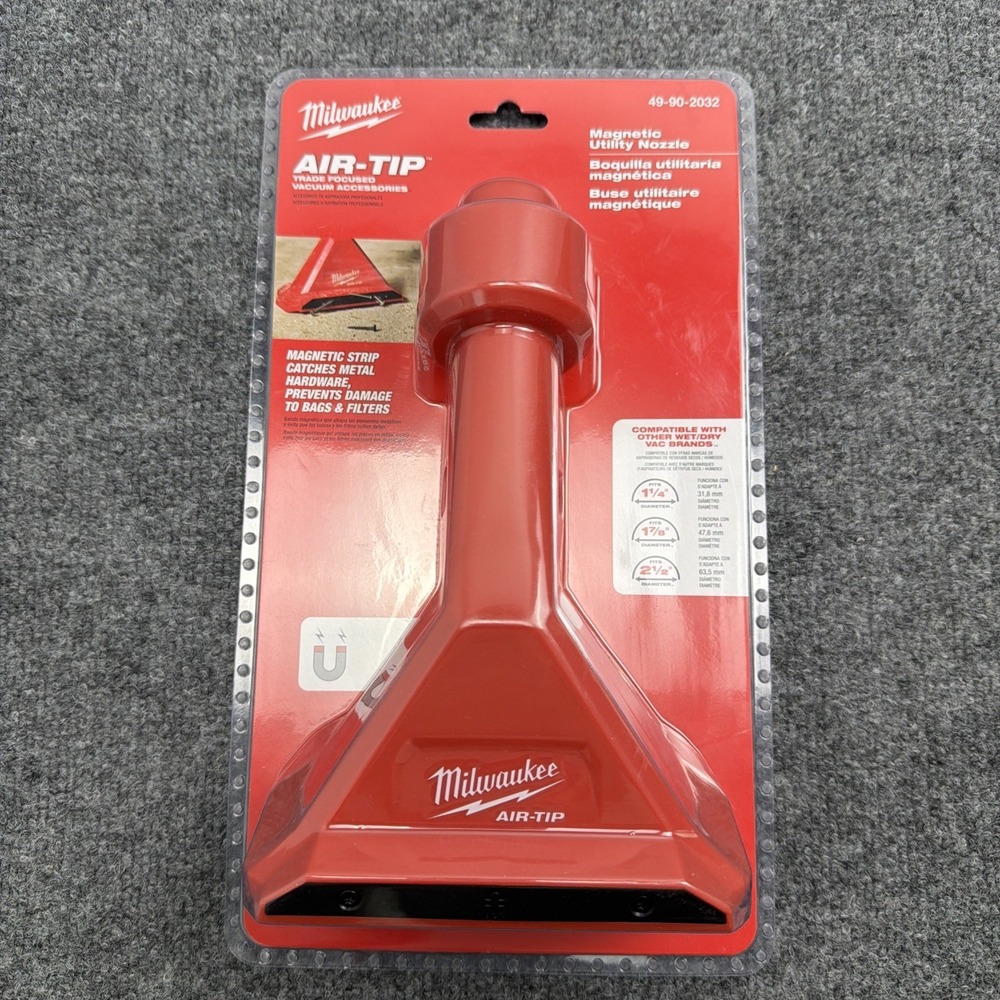 NEW Milwaukee AIR-TIP‎ Magnetic Utility Vacuum Shop Nozzle 49-90-2032